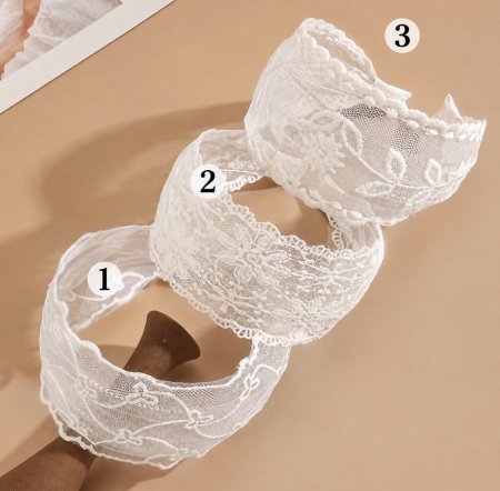 طوق شعر ابيض عريض
